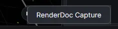 RenderDoc Capture button in the editor viewport toolbar